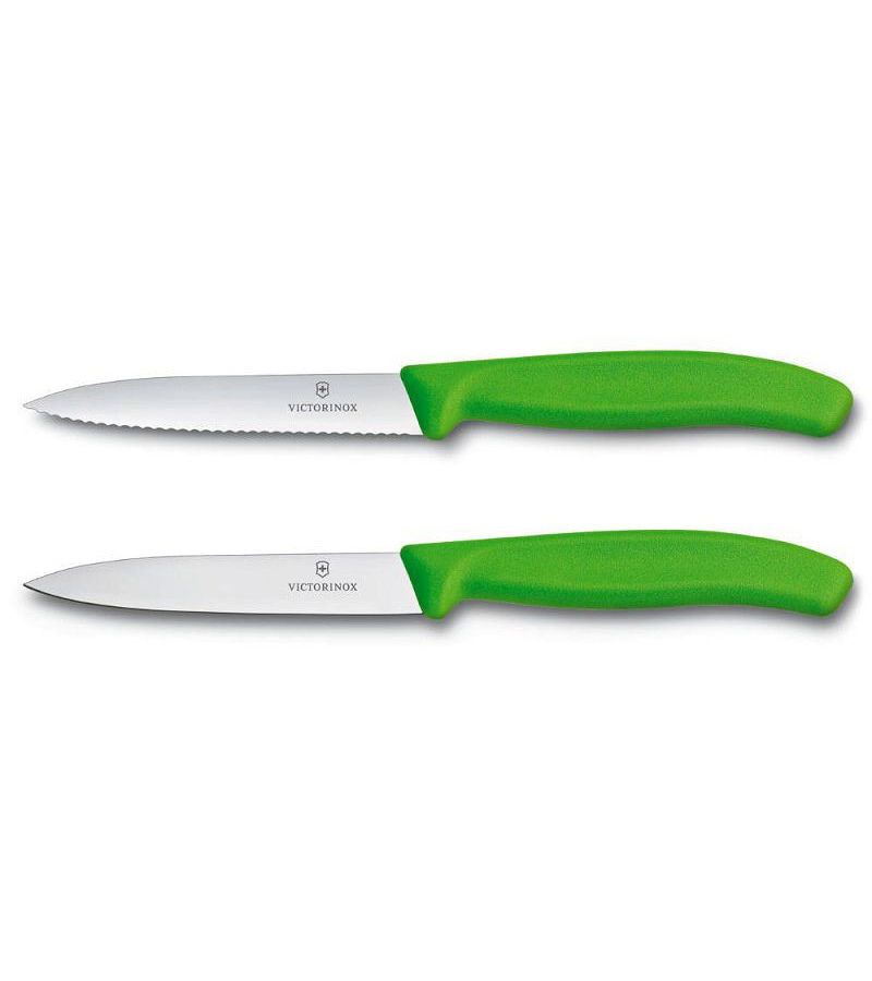 набор кухонных ножей victorinox swiss classic салатовый 6 7936 12l4b Набор ножей кухонных Victorinox Swiss Classic (6.7796.L4B) 2 шт салатовый
