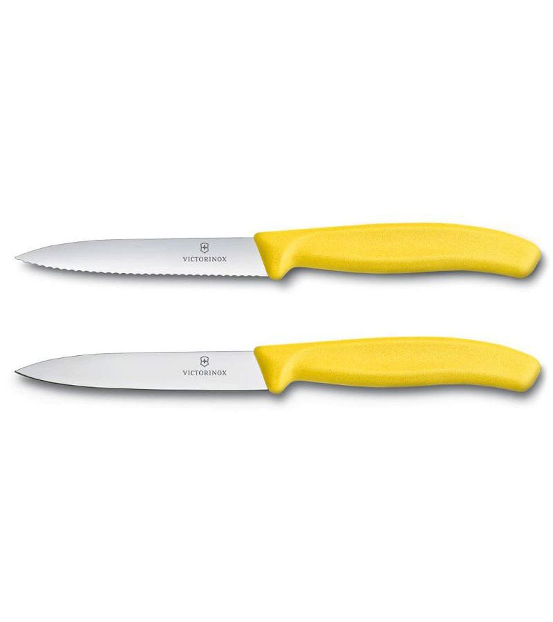 набор кухонных ножей victorinox swiss classic желтый 6 7606 l118b Набор ножей кухонных Victorinox Swiss Classic (6.7796.L8B) 2 шт желтый