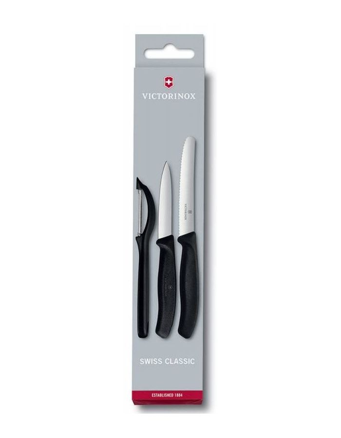Набор ножей кухонных Victorinox Swiss Classic Paring (6.7113.31) 3 предмета черный набор кухонных ножей tramontina premium 3 предмета