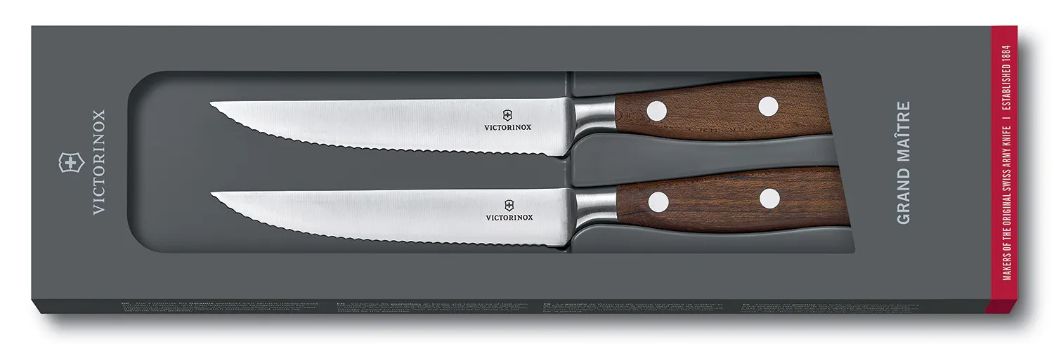 Набор ножей кухонных Victorinox Grand Maitre Steak (7.7240.2W) 2 шт дерево - фото 4