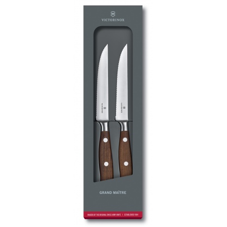Набор ножей кухонных Victorinox Grand Maitre Steak (7.7240.2W) 2 шт дерево - фото 5