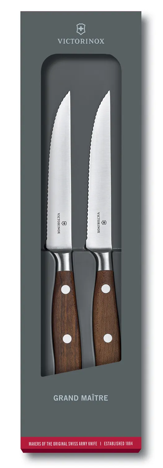 Набор ножей кухонных Victorinox Grand Maitre Steak (7.7240.2W) 2 шт дерево - фото 5
