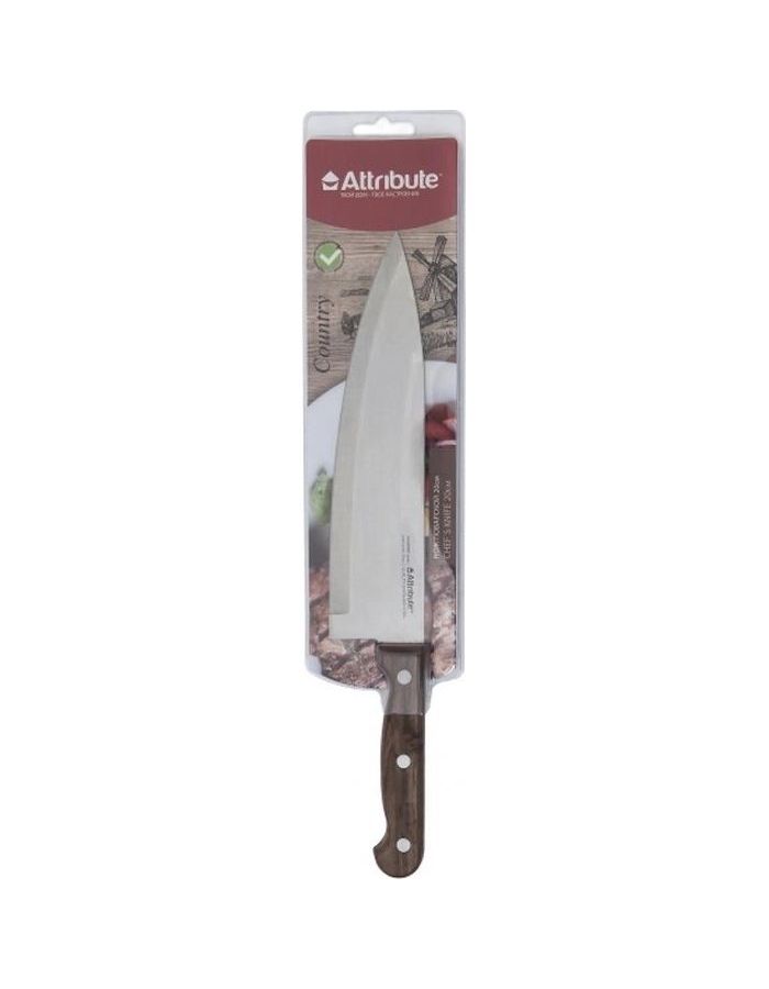 Нож поварской Attribute Knife Country AKC228 20см нож attribute steel 20см поварской нерж сталь