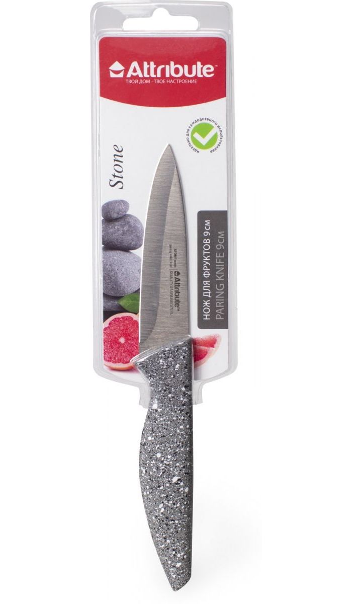 Нож для фруктов Attribute Knife Stone AKS104 9см нож attribute stone 9см для фруктов нерж сталь пластик