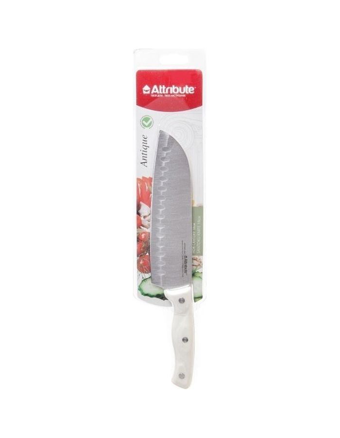 Нож сантоку Attribute Knife Antique AKA027 18см держатель для нарезки овощей мяса рыбы цвет зеленый держатель для лука