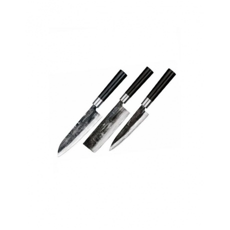 Набор из 3 кухонных ножей Samura Super 5, VG-10 5 слоев, микарта - фото 1