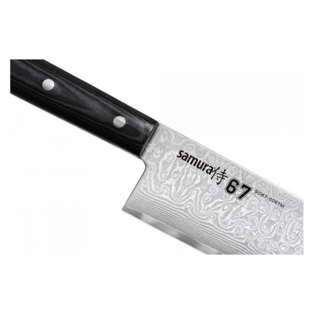 Нож Samura 67 Гранд Шеф, 24 см, дамаск 67 слоев, микарта - фото 2