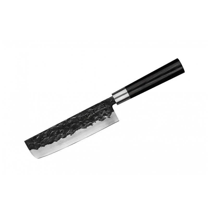 Нож Samura Blacksmith накири, 16,8 см, AUS-8, микарта доска samura термопластиковая 38х25х0 2 см фиолетовая
