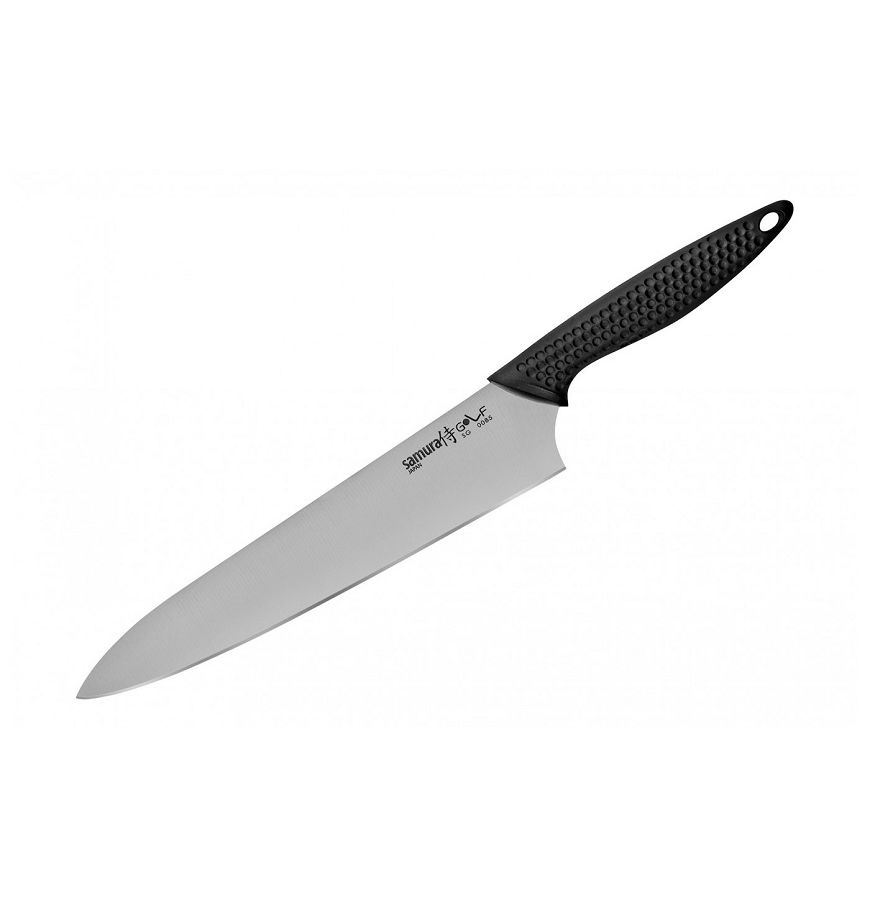 набор из 3 ножей samura shadow с покрытием black coating aus 8 abs пластик Нож Samura Golf Гранд Шеф, 24 см, AUS-8