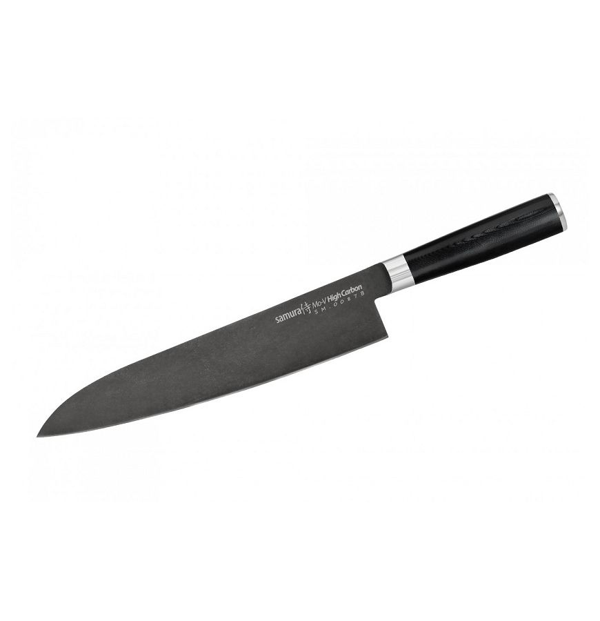 Нож Samura Mo-V Stonewash Гранд Шеф, 24 см, G-10 нож samura для нарезки mo v stonewash 23 см g 10