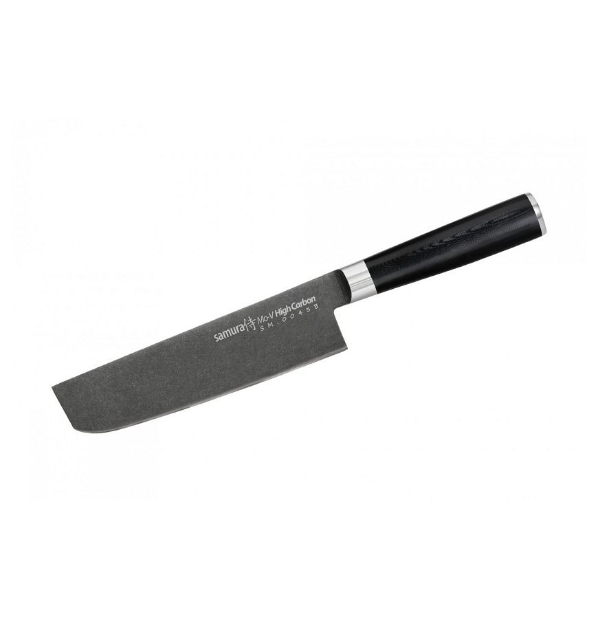 Нож Samura Mo-V Stonewash накири, 16,7 см, G-10 овощной нож накири flash 18 см ff ve180 tojiro