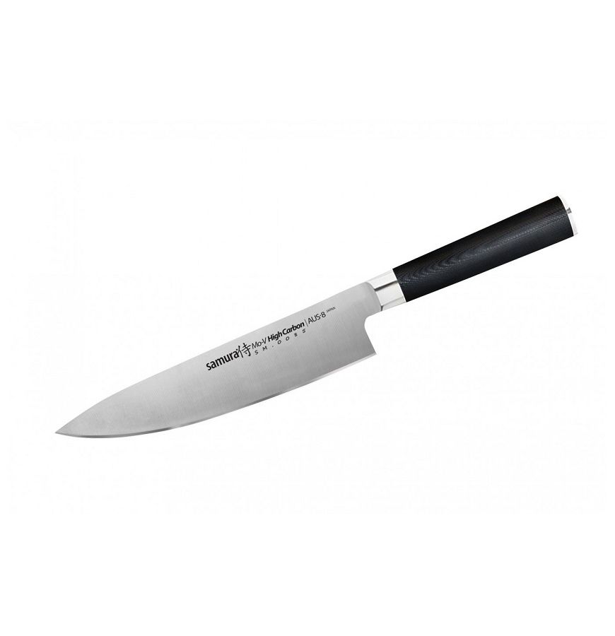 Нож Samura Mo-V Шеф, 20 см, G-10 нож samura mo v stonewash накири 16 7 см g 10