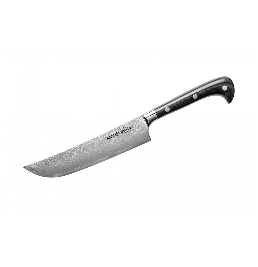 Нож Samura Sultan Шеф, 16,4 см, G-10, дамаск 67 слоев, с больст. нож кухонный omoikiri imari wh ch шеф 4992018