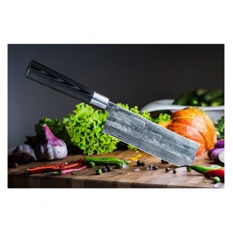 Нож Samura Super 5 накири, 17,1 см, VG-10 5 слоев, микарта - фото 5