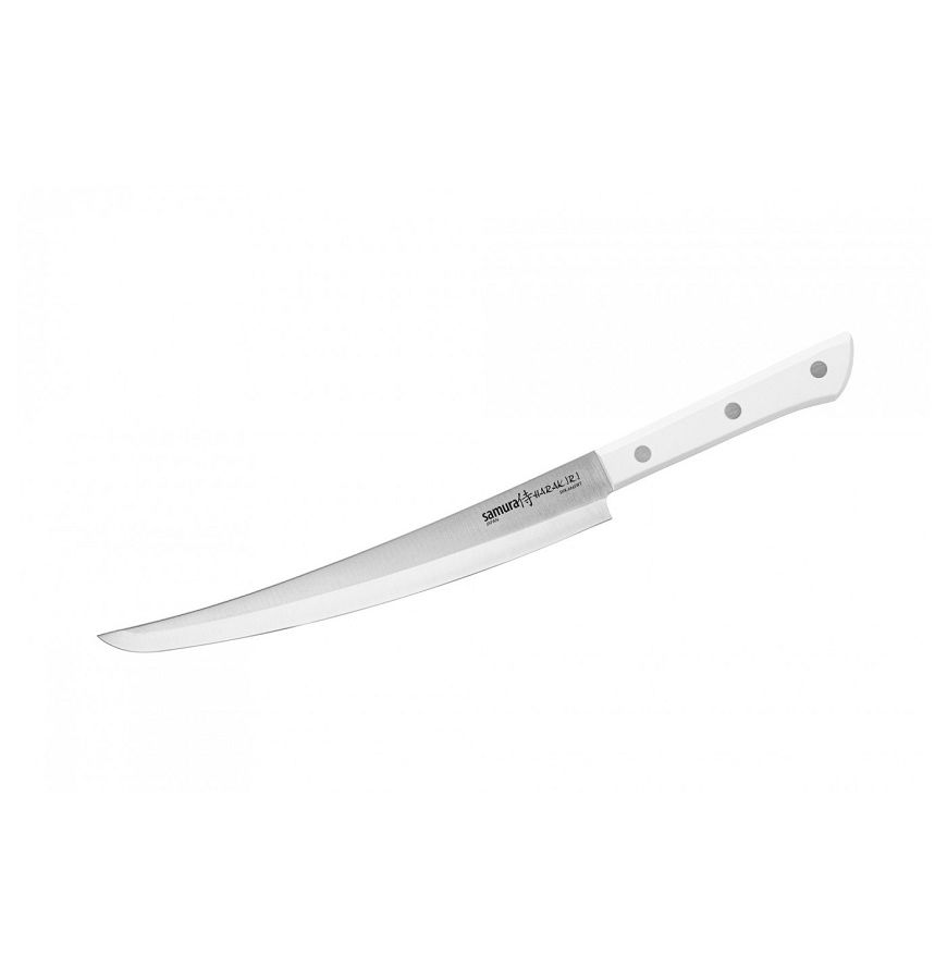 Нож Samura для нарезки Harakiri слайсер Tanto, 23 см, корроз.-стойкая сталь, ABS пластик нож samura овощной harakiri 9 9 см корроз стойкая сталь abs пластик