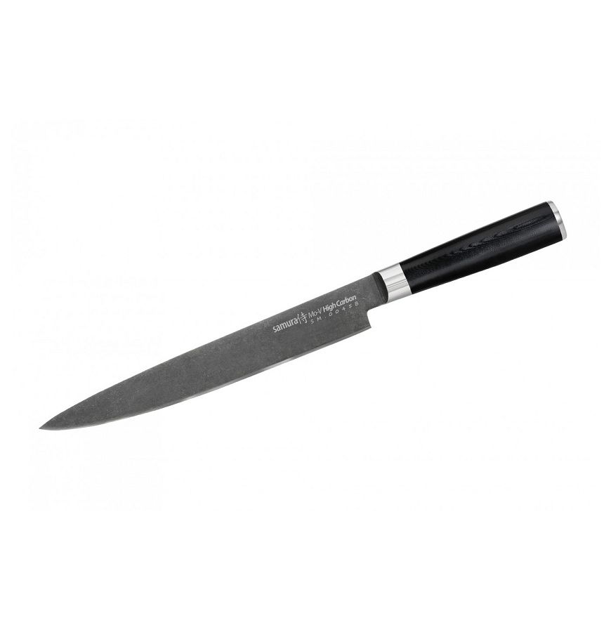 Нож Samura для нарезки Mo-V Stonewash, 23 см, G-10 топорик кухонный samura mo v stonewash 18 см g 10