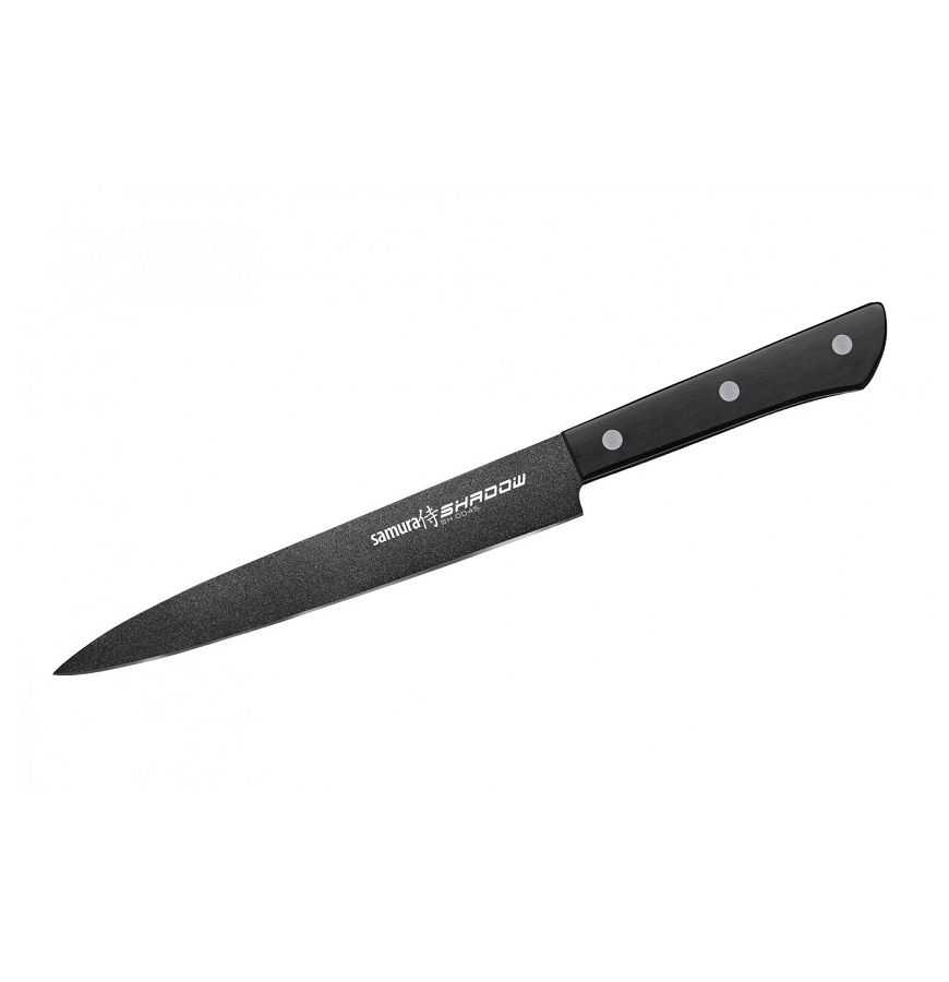 Нож Samura для нарезки Shadow слайсер с покрытием Black-coating, 19,6 см, AUS-8, ABS пластик SH-0045/K - фото 1
