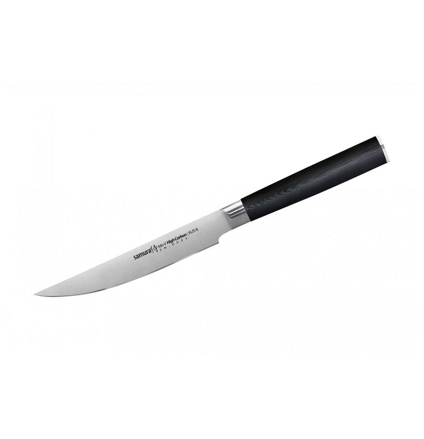 Нож Samura для стейка Mo-V, 12 см, G-10 нож поварской mo v 20 см sm 0085 k samura