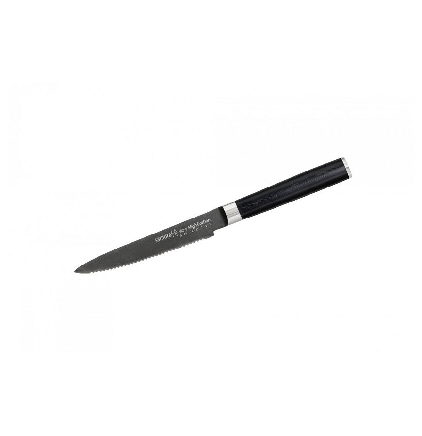 Нож Samura для томатов Mo-V Stonewash, 12 см, G-10 топорик кухонный samura mo v stonewash 18 см g 10