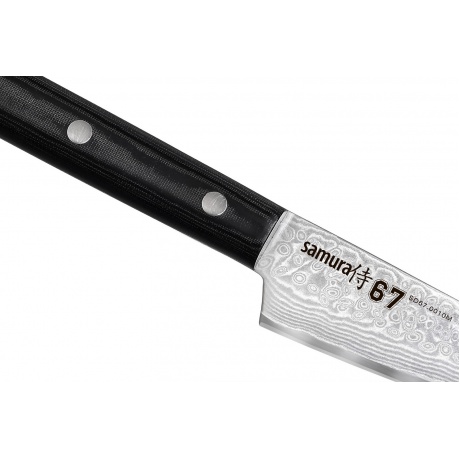 Нож Samura овощной 67, 9,8 см, дамаск 67 слоев, микарта - фото 5