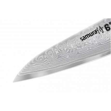 Нож Samura овощной 67, 9,8 см, дамаск 67 слоев, микарта - фото 7