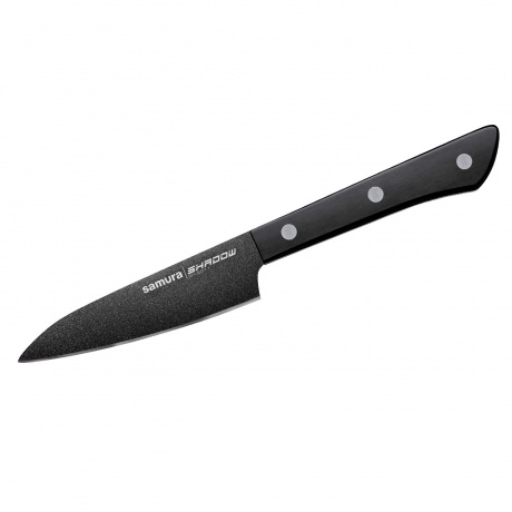 Нож Samura овощной Shadow с покрытием Black-coating, 9,9 см, AUS-8, ABS пластик - фото 1