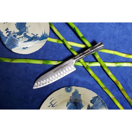 Нож Samura сантоку Bamboo, 13,7 см, AUS-8 - фото 7