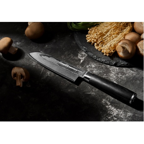 Нож Samura сантоку Damascus, 14,5 см, G-10, дамаск 67 слоев - фото 6