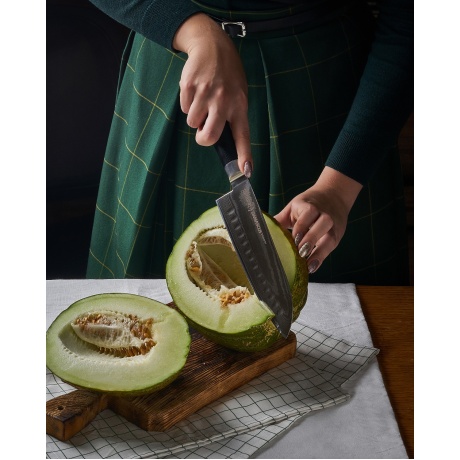 Нож Samura сантоку Damascus, 18 см, G-10, дамаск 67 слоев - фото 6