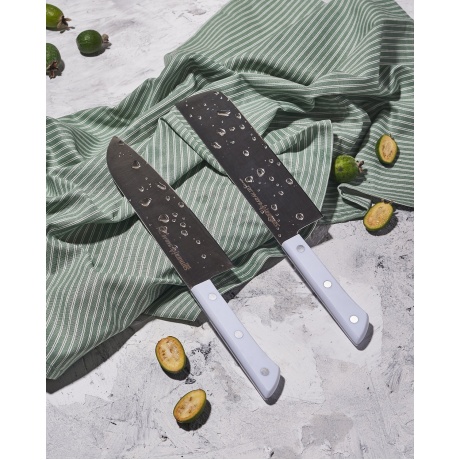 Нож Samura сантоку Harakiri, 17,5 см, корроз.-стойкая сталь, ABS пластик - фото 9