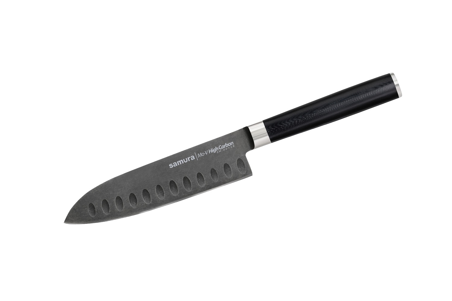 Нож Samura сантоку Mo-V Stonewash, 13,8 см, G-10 нож samura mo v stonewash шеф 20 см g 10