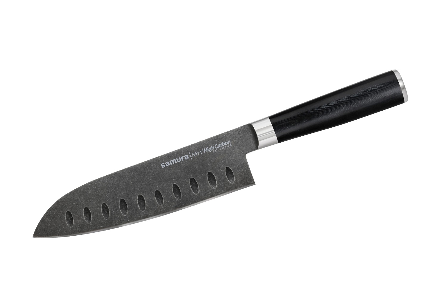 Нож Samura сантоку Mo-V Stonewash, 18 см, G-10 нож samura сантоку mo v stonewash 18 см g 10