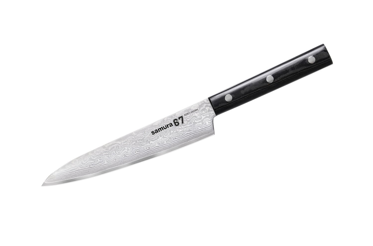 Нож Samura универсальный 15 см, дамаск 67 слоев, микарта нож кухонный обвалочный samura damascus sd 0063 16 дамасская сталь 165 мм
