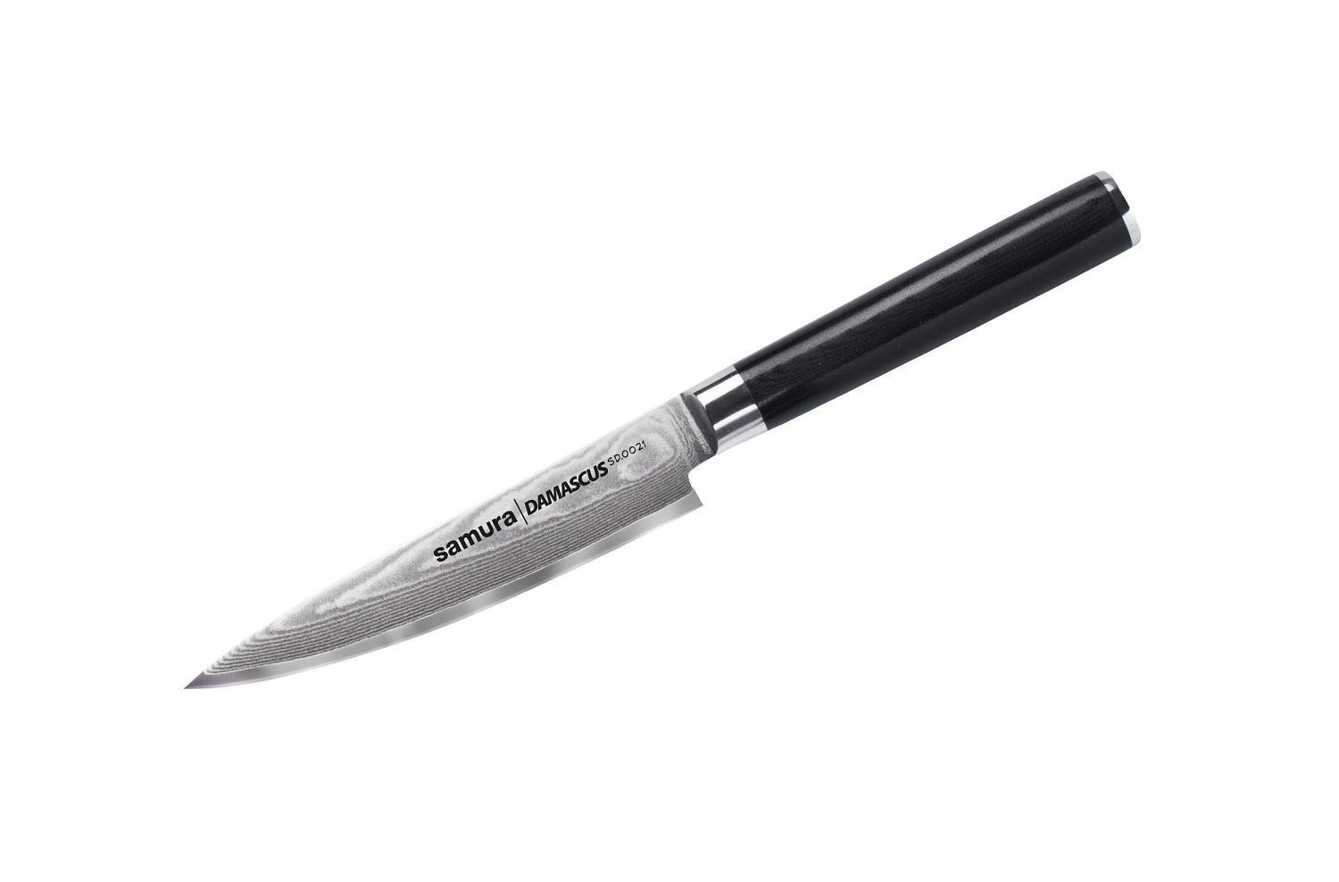 цена Нож Samura универсальный Damascus, 12,5 см, G-10, дамаск 67 слоев