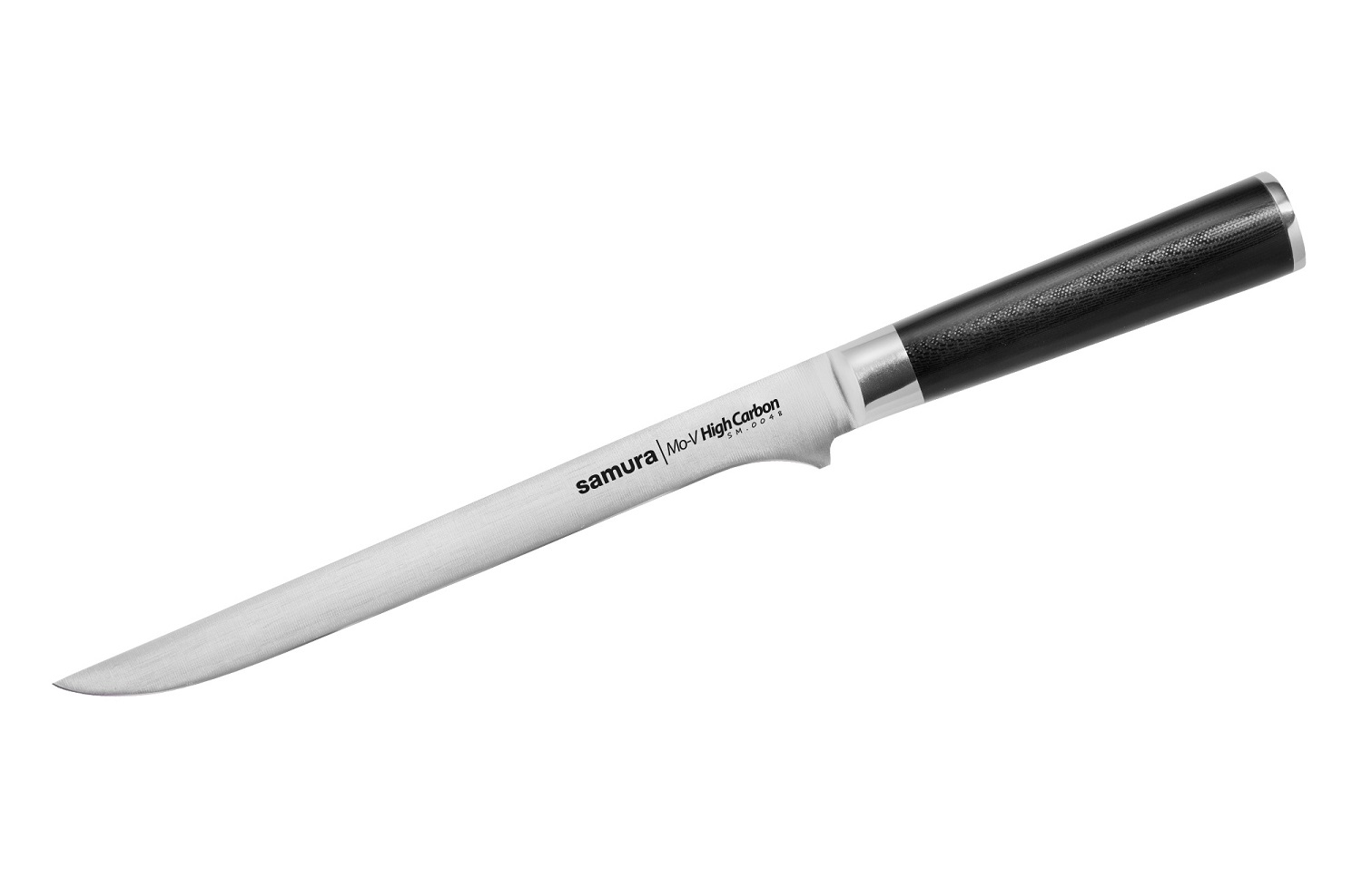 Нож Samura филейный Mo-V, 21,8 см, G-10 нож для овощей mo v 9 см sm 0010 k samura