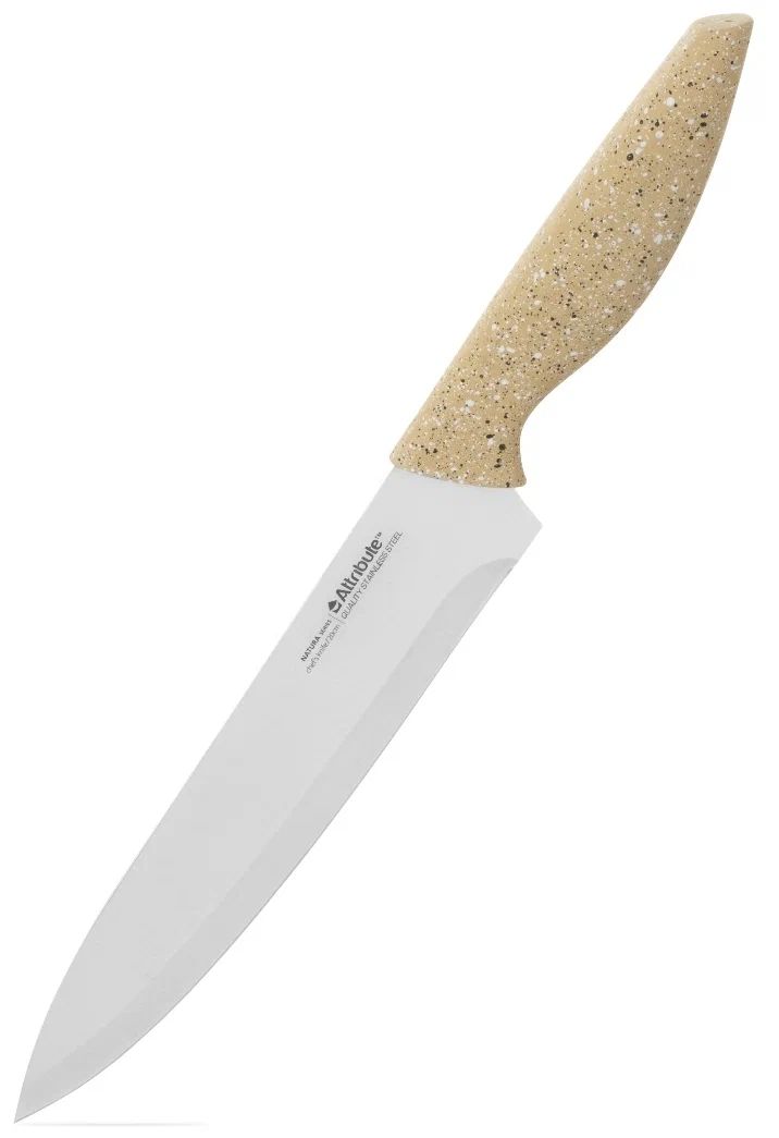 Нож поварской NATURA Granite 20см ATTRIBUTE NATURA AKN128 нож для фруктов attribute natura granite 9 см нерж сталь пластик в ассортименте