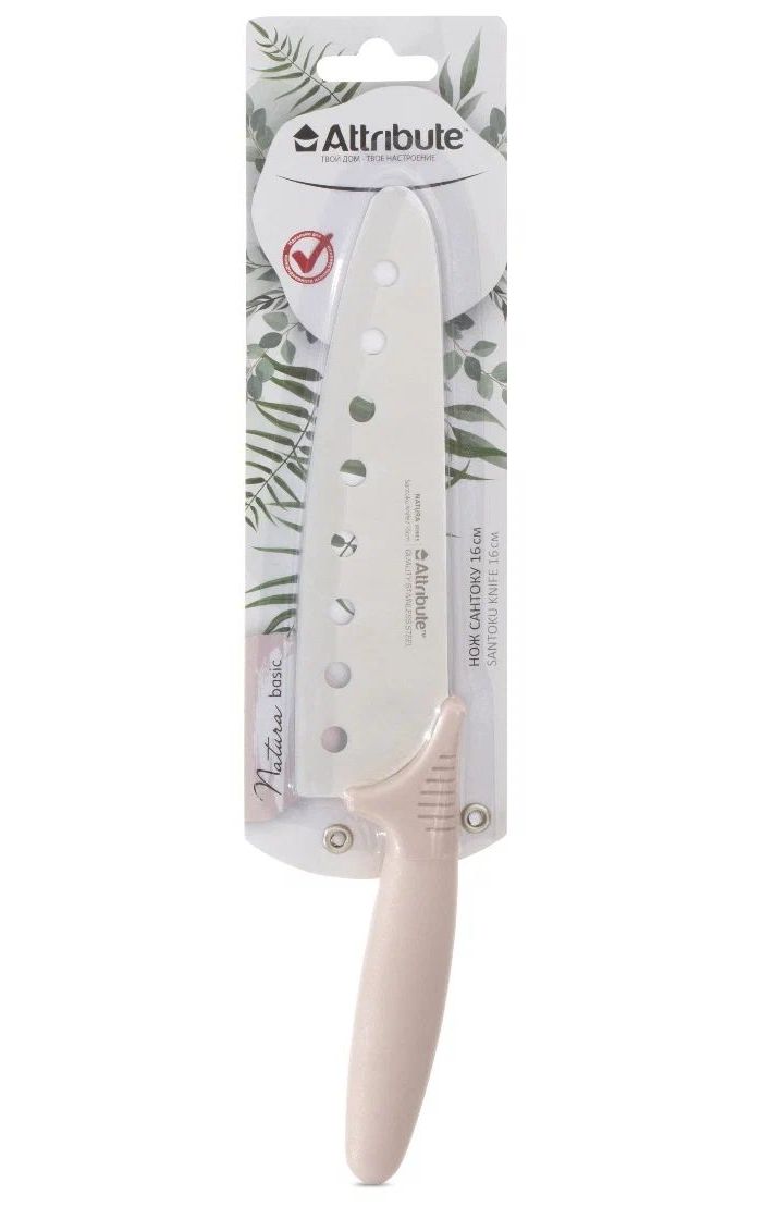 нож для овощей natura basic 8см attribute natura akn003 Нож сантоку NATURA Basic 16см ATTRIBUTE NATURA AKN026