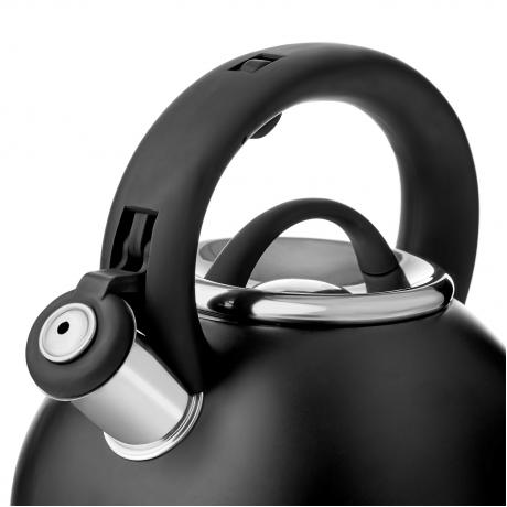 Чайник наплитный Esprado Onix 2,2л, черный, со свистком, нерж. сталь - фото 2