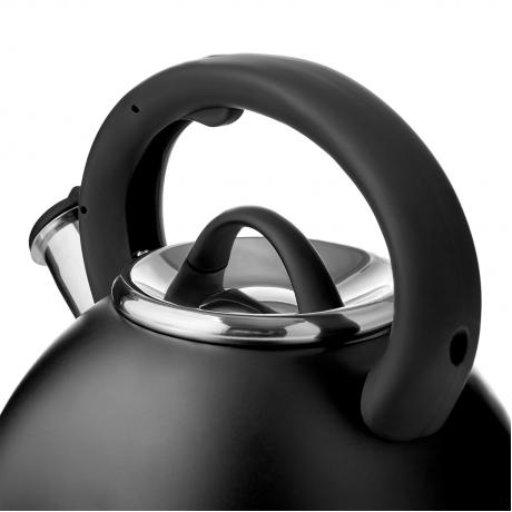 Чайник наплитный Esprado Onix 2,2л, черный, со свистком, нерж. сталь - фото 3