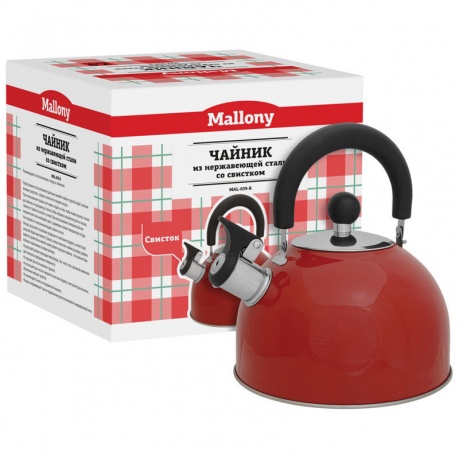 Чайник Mallony MAL-039-R 2,5л красный - фото 5