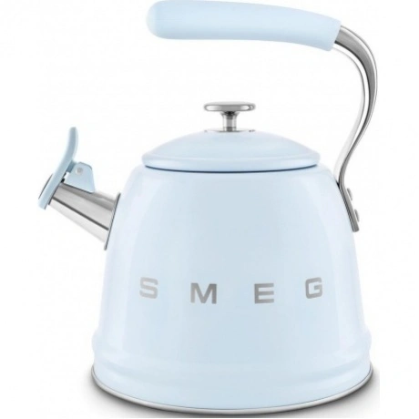 Чайник со свистком SMEG, CKLW2001PB стиль 50-х г.г., объем 2.3 л...