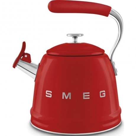 Чайник со свистком SMEG, CKLW2001RD стиль 50-х г.г., объем 2.3 л...