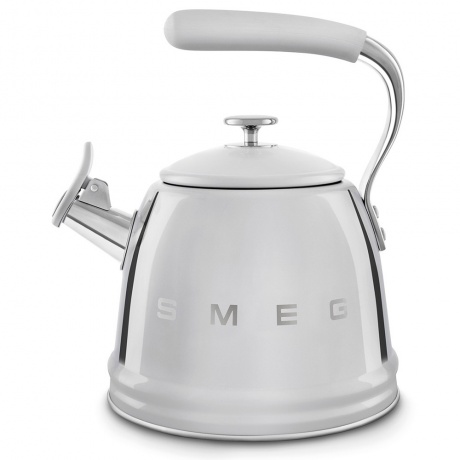 Чайник SMEGWKF01 стиль 50-х гг со свистком 23 л индикация уровня воды цвет нержавеющая сталь 14490₽