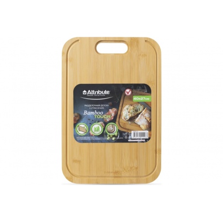 Доска разделочная BAMBOO TOUCH 40х27х1.5см - фото 4