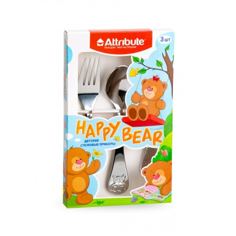 Набор детских столовых приборов Attribute Cutlery Happy Bear ACB603 3пр - фото 3