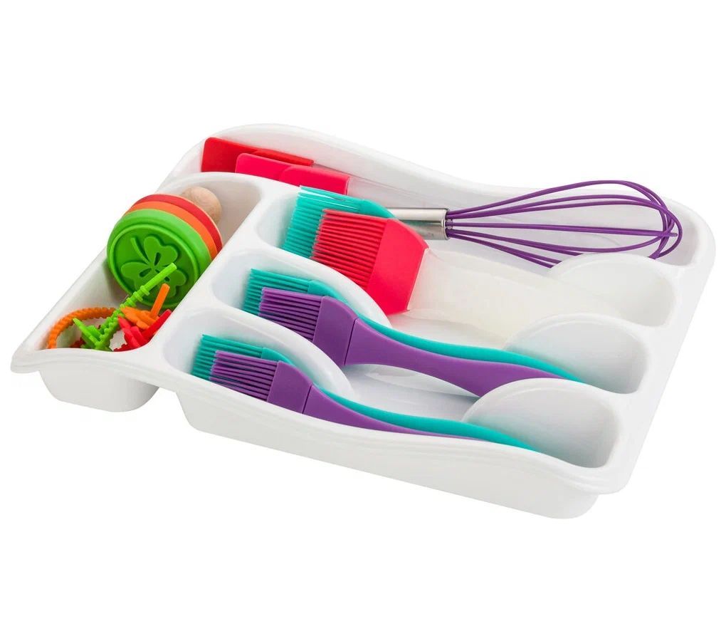 Лоток для столовых приборов 33х26х6см белый VIOLET V060106 - фото 3