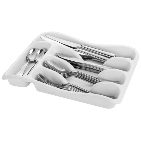 Лоток для столовых приборов 33х26х6см белый VIOLET V060106 - фото 4