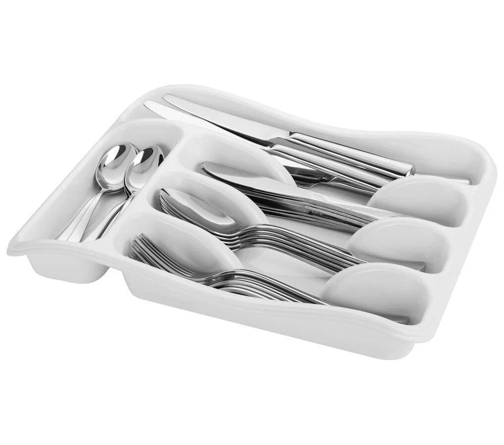 Лоток для столовых приборов 33х26х6см белый VIOLET V060106 - фото 4