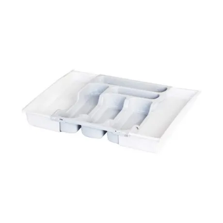 Лоток для столовых приборов раздвижной серый