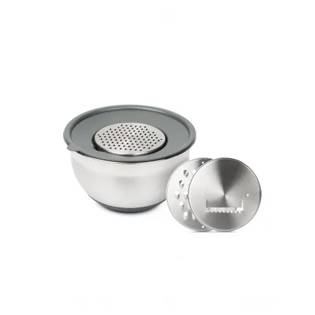 Миска GRATE IT 3л с крышкой 3 терки ATTRIBUTE STEEL ASG003